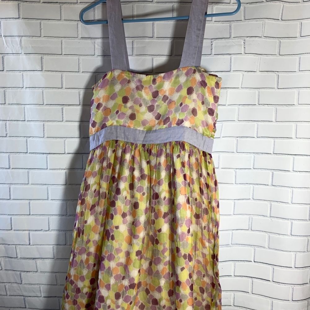 Anthro Burlapp Silk Mosaic Print Dress - Picture 2 of 3
